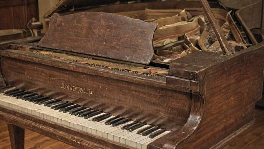 Restored grand piano